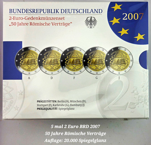 Euro gedenkmünzenset brd - 2-euro-gedenkmünzenset,